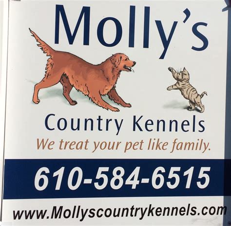 The program covers any unexpected illness or injury during your pet’s boarding stay, or within five days of your pet’s departure from the kennel. For example, if your pet should develop an upset stomach or should start limping while at Molly’s or within five days after boarding, ©PetsFirst would provide up to $300.00 for it’s ... . Molly%27s country kennels inc
